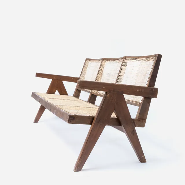 Pierre Jeanneret 3Seater Easy Chair c1955-56