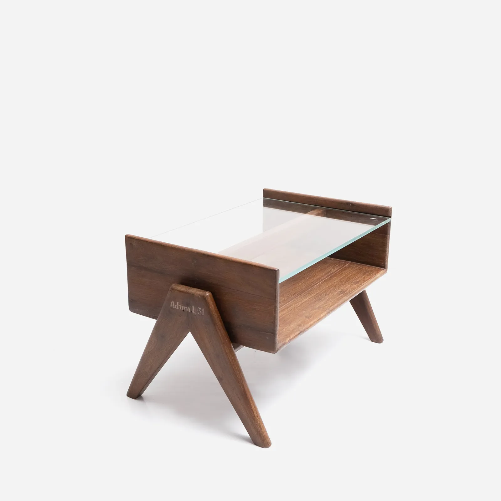 Small Glass Table with Letter