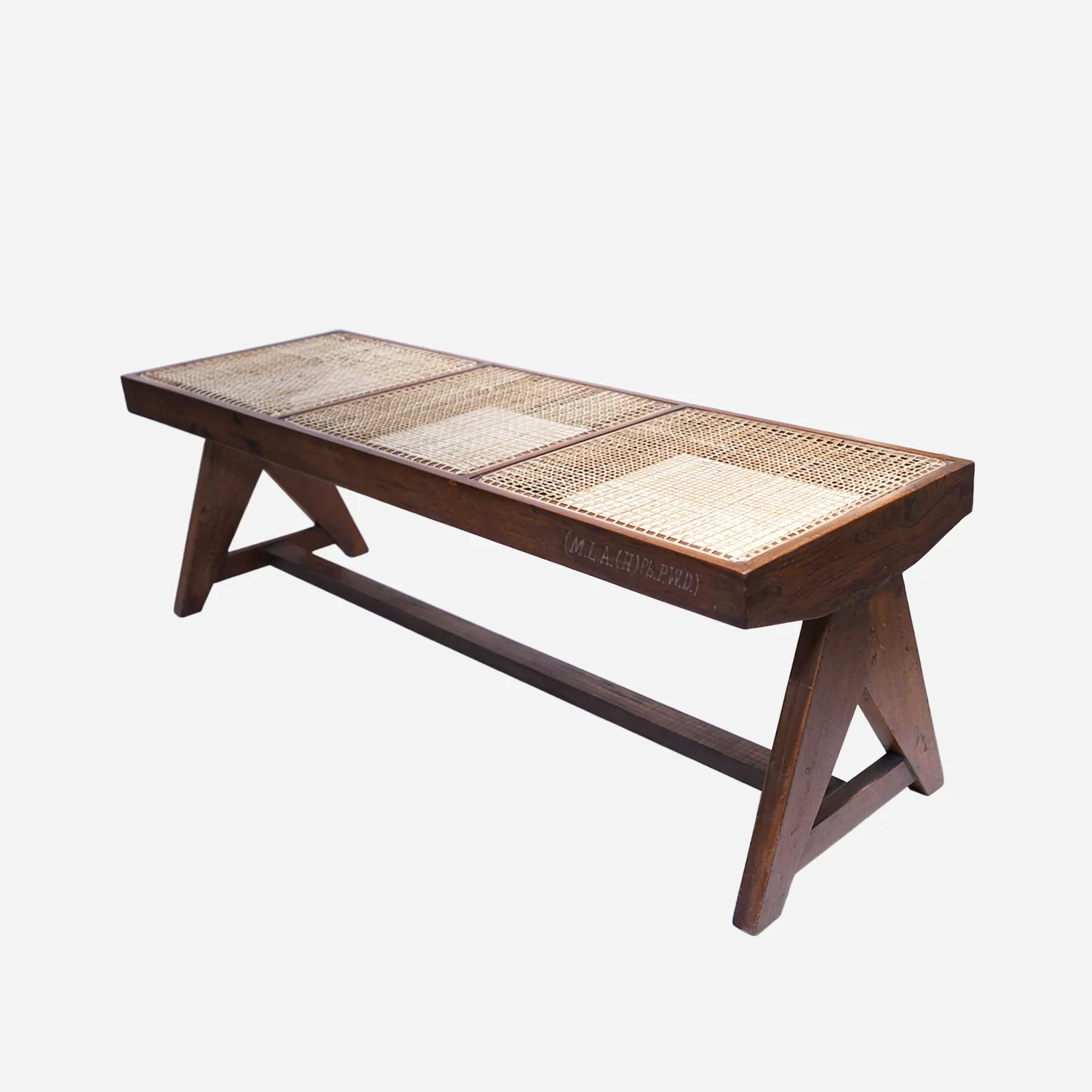 Caned Bench
