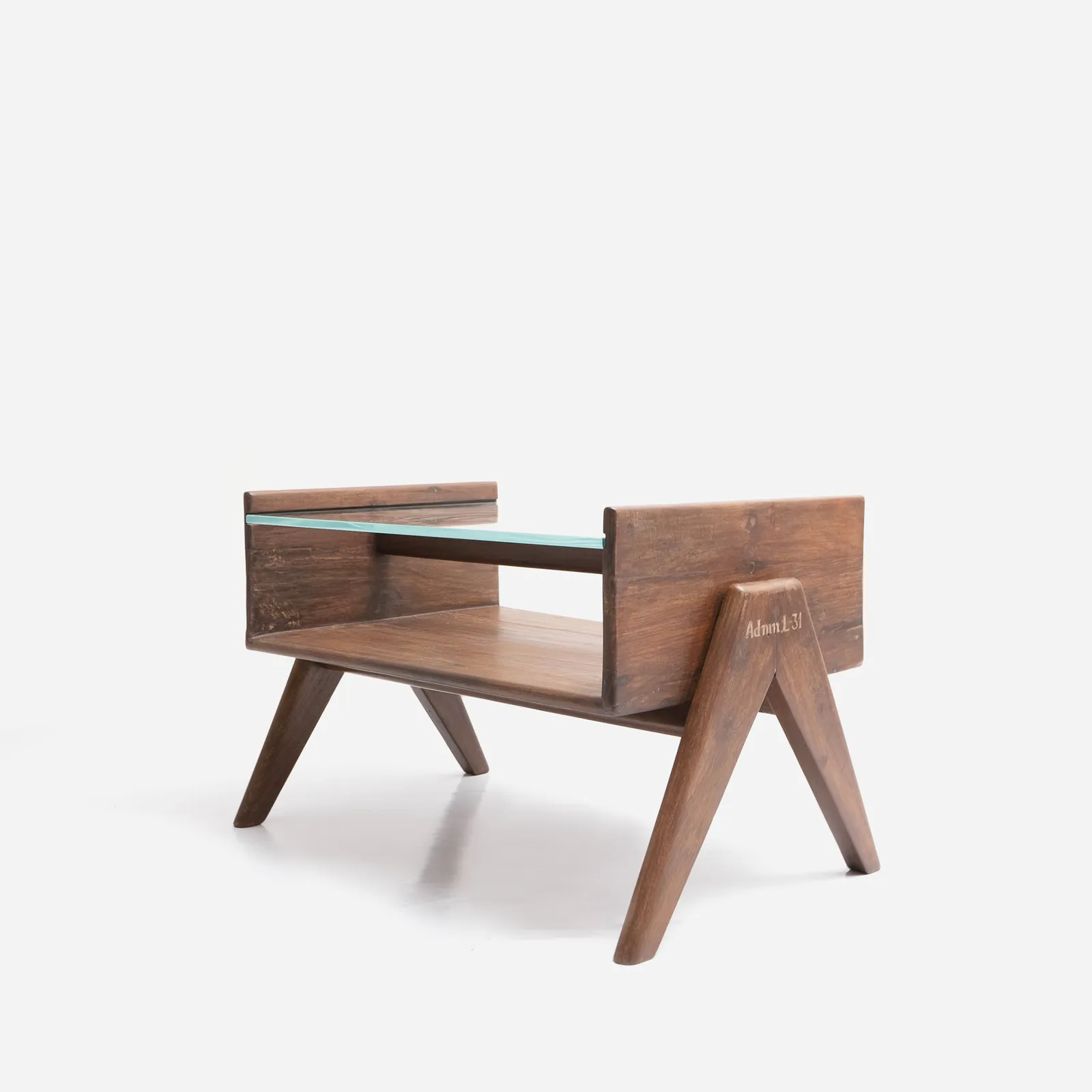 Small Glass Table with Letter
